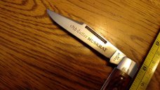 Old Cutler USA MUSKRAT 2 Blade Pocket Knife Jigged Handle Carbon Steel RARE #A1
