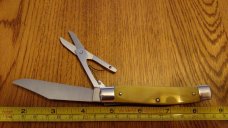  RANGER PROV. U.S.A. Pocket Knife W/Scissors Ultra Honed RARE Yellow #A1 (COLONIAL)?