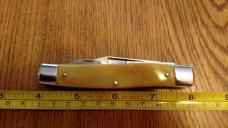  RANGER PROV. U.S.A. Pocket Knife W/Scissors Ultra Honed RARE Yellow #A1 (COLONIAL)?