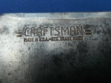 CRAFTSMAN REG TRADEMARK AXE HEAD VINTAGE LOGGING CAMP LOG CABIN.  MADE IN USA!  The edge is sharp!!!