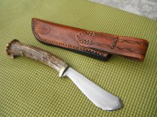Butch Taylor Custom Knives Fixed Blade Knife, Beautiful Stag handle!  Made in the USA!
