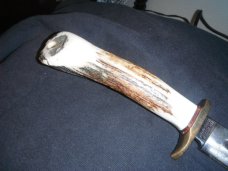 KARL PETERS JR SOLINGEN GERMANY VINTAGE HUNTING BOWIE KNIFE WITH SHEATH