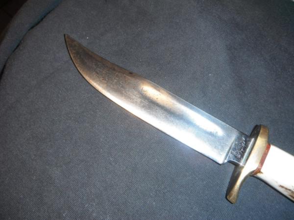KARL PETERS JR SOLINGEN GERMANY VINTAGE HUNTING BOWIE KNIFE WITH SHEATH KARL PETERS JR SOLINGEN GERMANY VINTAGE HUNTING BOWIE KNIFE WITH SHEATH
