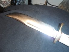 KARL PETERS JR SOLINGEN GERMANY VINTAGE HUNTING BOWIE KNIFE WITH SHEATH