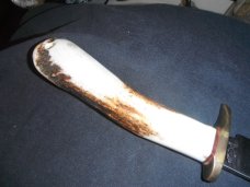KARL PETERS JR SOLINGEN GERMANY VINTAGE HUNTING BOWIE KNIFE WITH SHEATH