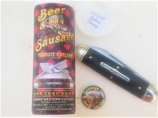 GEC #35 Bar Tool Knife Beer & Sausage Gabon Ebony Tidioute Cutlery 352320