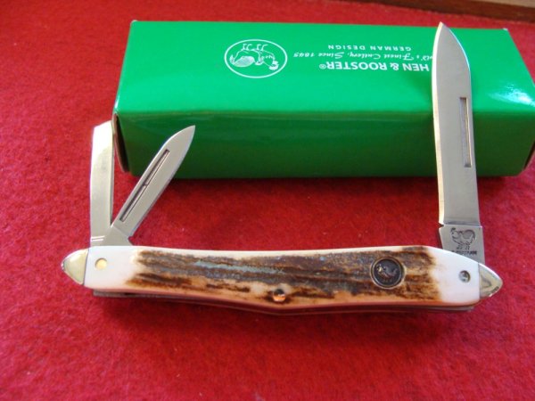 Hen & Rooster Bertram Cutlery Stag Whittler #233 DS