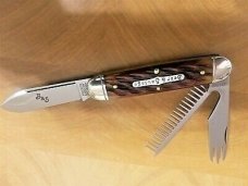 GEC #35 Bar Tool Knife Beer & Sausage Autumn Leaf Jigged Tidioute Cutlery 352320