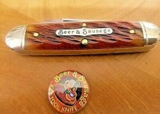 GEC #35 Bar Tool Knife Beer & Sausage Autumn Leaf Jigged Tidioute Cutlery 352320