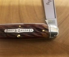 GEC #35 Bar Tool Knife Beer & Sausage Autumn Leaf Jigged Tidioute Cutlery 352320