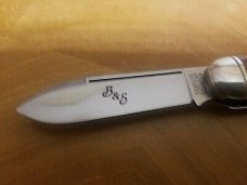 GEC #35 Bar Tool Knife Beer & Sausage Autumn Leaf Jigged Tidioute Cutlery 352320