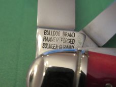 Bulldog Brand Standing Dog 1996 Red Bone 5 Blade Sowbelly 