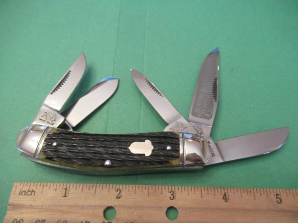 Bulldog Brand 1993 Green Bone 5 Blade Sowbelly