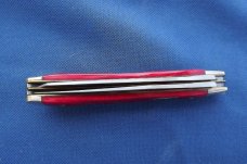 NOS Schrade Walden 1194G Knife USA Collectors Trapper Red Bone Handles W/Package
