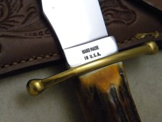 Case XX USA Stag Kodiak Hunter Fixed Blade Sheath Knife in Box Pre-1979.