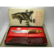 Case XX USA Stag Kodiak Hunter Fixed Blade Sheath Knife in Box Pre-1979.