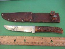 Remington Dupont Brown Bone Handle Fixed Blade Pattern RH4