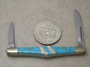 Case XX USA 8 Dot EX2156 SS Exotic Turquois Tuxedo Knife in Box