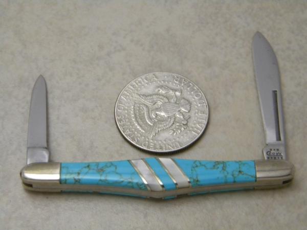 Case XX USA 8 Dot EX2156 SS Exotic Turquois Tuxedo Knife in Box Case XX USA 8 Dot EX2156 SS Exotic Turquois Tuxedo Knife in Box
