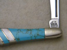 Case XX USA 8 Dot EX2156 SS Exotic Turquois Tuxedo Knife in Box