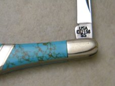 Case XX USA 8 Dot EX2156 SS Exotic Turquois Tuxedo Knife in Box