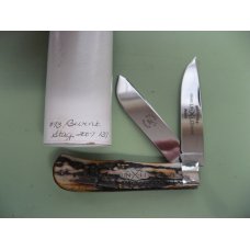 GREAT EASTERN 2007 SCOUT TRAPPER WITH BURNT STAG SCALES