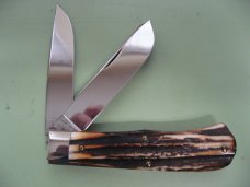 GREAT EASTERN 2007 SCOUT TRAPPER WITH BURNT STAG SCALES