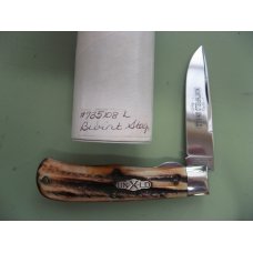 GREAT EASTERN 2008 SCOUT TRAPPER LOCKBACK WITH BURNT STAG SCALES