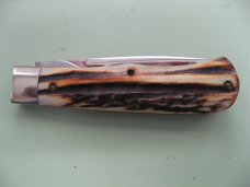 GREAT EASTERN 2008 SCOUT TRAPPER LOCKBACK WITH BURNT STAG SCALES