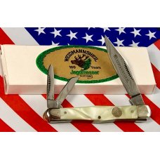 Weidmannsheil 3 Blade Whittler w Imitation Pearl w Green Tinted Handles -NOS -NMM -Low prod run
