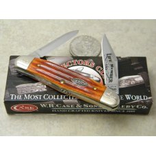 Case XX USA 2010 Orange Bone 62046 12 Collectors Club Humpback Half Whittler Knife in Box