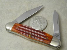 Case XX USA 2010 Orange Bone 62046 1/2 Collectors Club Humpback Half Whittler Knife in Box