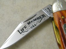 Case XX USA 2010 Orange Bone 62046 1/2 Collectors Club Humpback Half Whittler Knife in Box