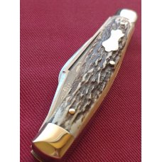 Bulldog Brand 1st gen 1980 3-34quot 3 blade Stockman 1st release Stag BKC52 Solingen Germany