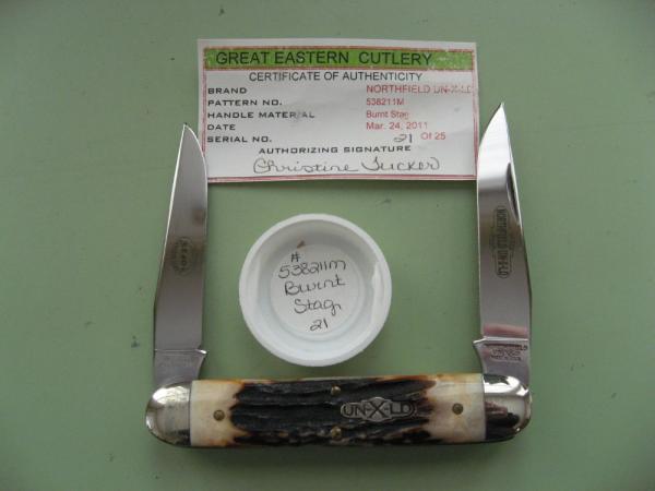 GREAT EASTERN 538211M EQUAL END CIGAR MUSKRAT  BURNT STAG