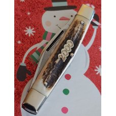 Bulldog Brand Millennial knife Anno Domini 2000 3 blade 3-58quot Stag Stockman Solingen Germany