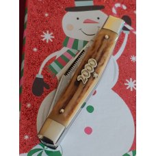 Bulldog Brand Millennial knife Anno Domini 2000 3 blade 3-58quot Stag Stockman Solingen Germany
