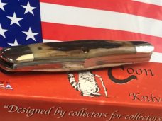 Colonel Coon (by Queen) Swell Center Whittler w/ Great Stag Handles -NOS in Orig Box
