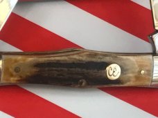 Colonel Coon (by Queen) Swell Center Whittler w/ Great Stag Handles -NOS in Orig Box