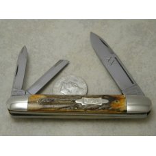 Case Brothers Bradford PA USA 1990 Genuine Stag Tested XX 53091 Large Whittler Knife