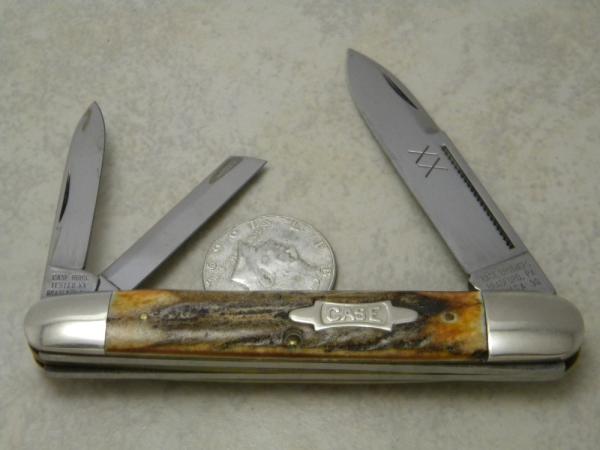Case Brothers Bradford PA  USA 1990 Genuine Stag Tested XX 53091 Large Whittler Knife