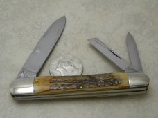 Case Brothers Bradford PA  USA 1990 Genuine Stag Tested XX 53091 Large Whittler Knife