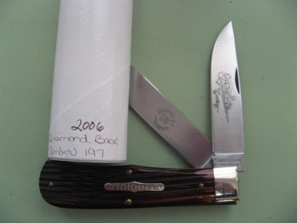 GREAT EASTERN 2006 23 TRAPPER DIAMOND BACK AMBER BONE GREAT EASTERN 2006 23 TRAPPER DIAMOND BACK AMBER BONE