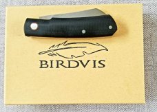 Birdvis Custom  Hitchcock Knife, 5/2020 DOB,W SLIP & Coa,Black Micarta, 3 3/8",Cpm-154, 2nd one made