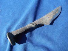 Hand Forged Custom Rail Road Spike Fixed Blade knife.