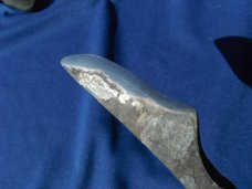 Hand Forged Custom Rail Road Spike Fixed Blade knife.
