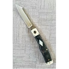 Kroo Custom Native Knife WSLIP4quot Denim Micarta and Ivory Ivory Bolsters and Shield all pinned