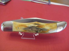 Case XX 1976 Grey Etch Stag Folding Hunter Pattern # 5265 SAB 