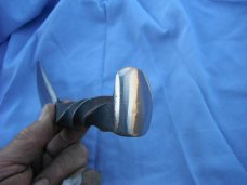 Solid Strong Hand Forged Custom Rail Road Spike Fixed Blade knife.