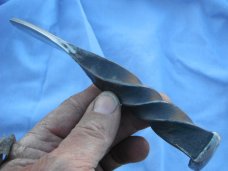 Solid Strong Hand Forged Custom Rail Road Spike Fixed Blade knife.